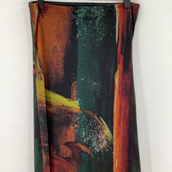 Zara Multicolor Strapless Tulle Mesh Print Tube Midi Dress Size Small - Picture 8 of 9